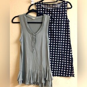 J Crew 100% Cotton Tunic Tank Tops Bundle Size Small
